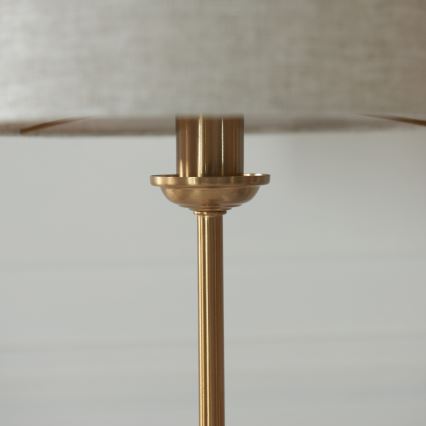 Endon 110728 - Stolna lampa HIGHCLERE 1xE14/7W/230V, bež/mesing, Ø 25 cm