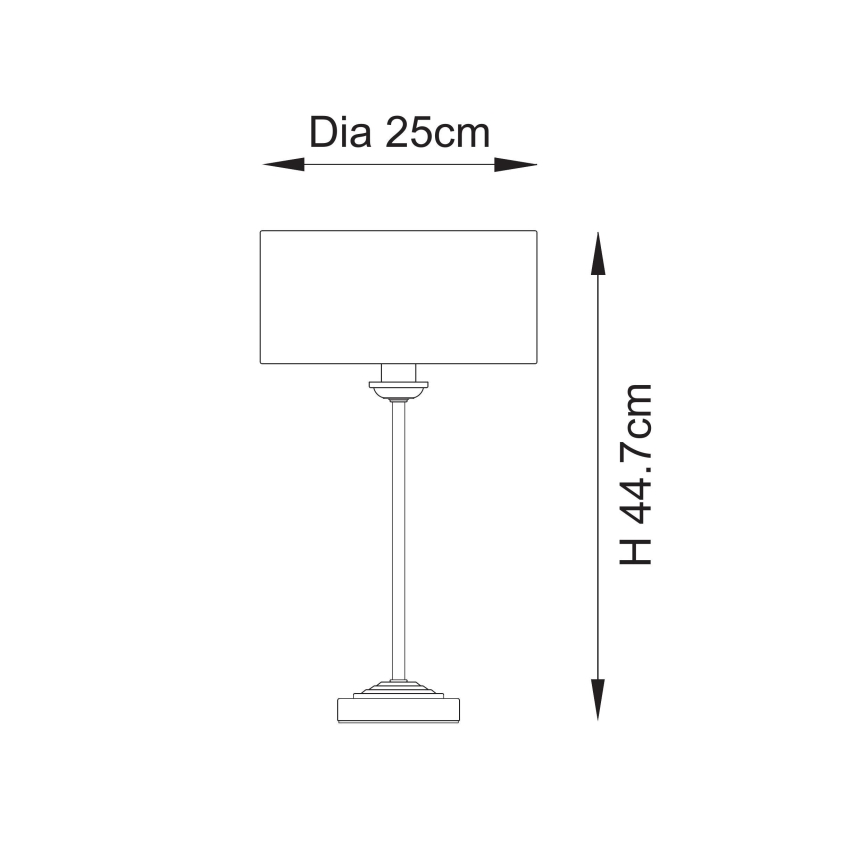 Endon 110728 - Stolna lampa HIGHCLERE 1xE14/7W/230V, bež/mesing, Ø 25 cm