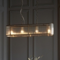 Endon 110945 - Luster na lancu RIDGETON 4xE14/6W/230V mesing/prozirna