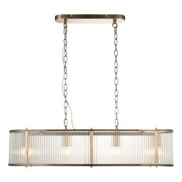 Endon 110945 - Luster na lancu RIDGETON 4xE14/6W/230V mesing/prozirna
