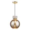 Endon 111336 - Luster na sajli 1xE27/10W/230V zlatna/dimno-crna