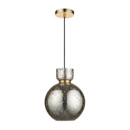 Endon 111336 - Luster na sajli 1xE27/10W/230V zlatna/dimno-crna