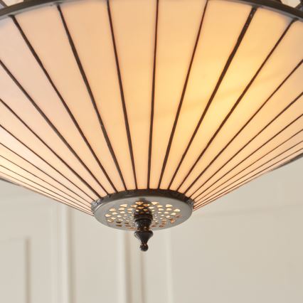 Endon 111870 - Luster na lancu Tiffany FARGO 3xE27/10W/230V Ø 41,5 cm