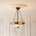Endon 111879 - Luster na lancu Tiffany INGRAM 3xE27/10W/230V Ø 45 cm