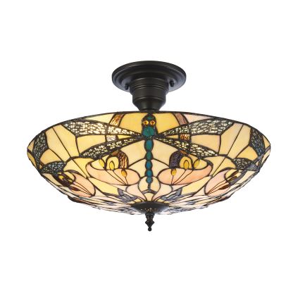 Endon 111892 - Plafonski luster Tiffany ASHTON 3xE27/10W/230V, promjer 45 cm