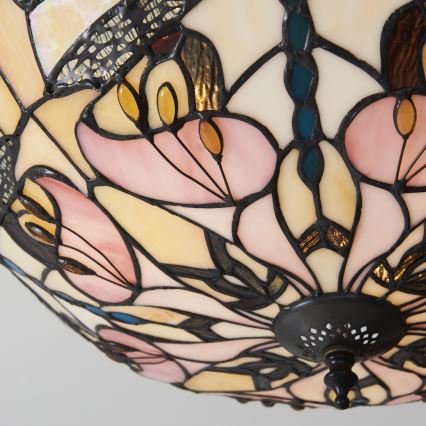 Endon 111892 - Plafonski luster Tiffany ASHTON 3xE27/10W/230V, promjer 45 cm