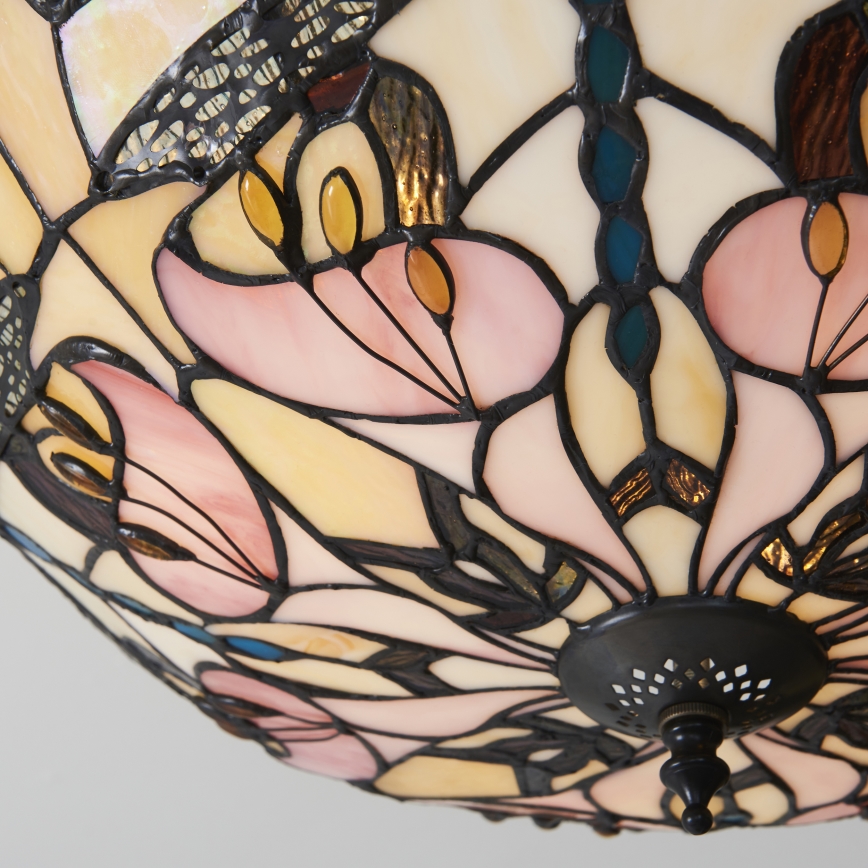 Endon 111892 - Plafonski luster Tiffany ASHTON 3xE27/10W/230V, promjer 45 cm