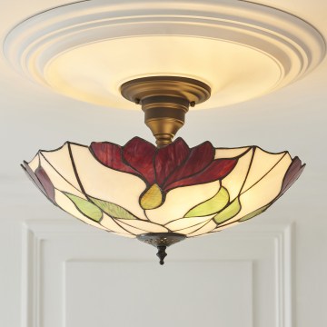 Endon 111896 - Stropni luster Tiffany BOTANICA 3xE27/10W/230V, promjer 45 cm