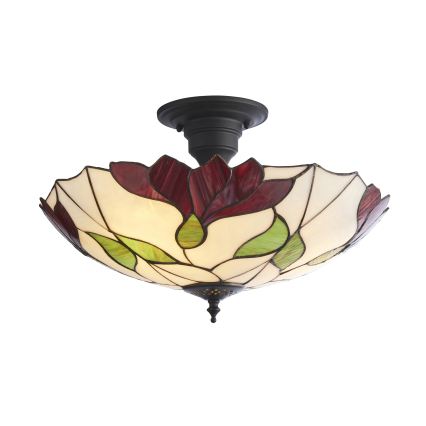 Endon 111896 - Stropni luster Tiffany BOTANICA 3xE27/10W/230V, promjer 45 cm