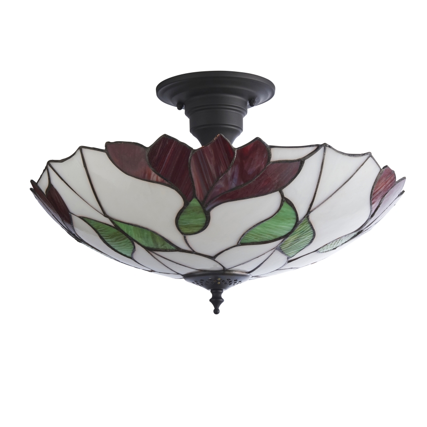 Endon 111896 - Stropni luster Tiffany BOTANICA 3xE27/10W/230V, promjer 45 cm