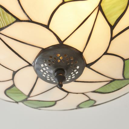 Endon 111896 - Stropni luster Tiffany BOTANICA 3xE27/10W/230V, promjer 45 cm