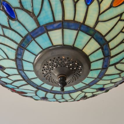 Endon 111897 - Plafonski luster Tiffany DRAGONFLY 3xE27/10W/230V promjer 41 cm