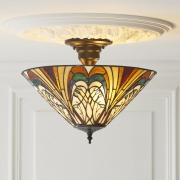 Endon 111905 - Plafonski luster Tiffany HECTOR 3xE27/10W/230V Ø 40 cm