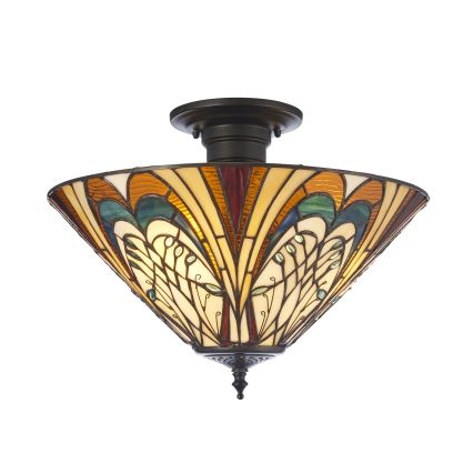 Endon 111905 - Plafonski luster Tiffany HECTOR 3xE27/10W/230V Ø 40 cm