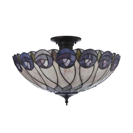 Endon 111906 - Plafonski luster Tiffany HUTCHINSON, 3x E27, 10 W, 230 V, Ø 50 cm