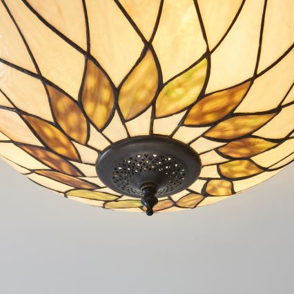 Endon 111906 - Plafonski luster Tiffany HUTCHINSON, 3x E27, 10 W, 230 V, Ø 50 cm