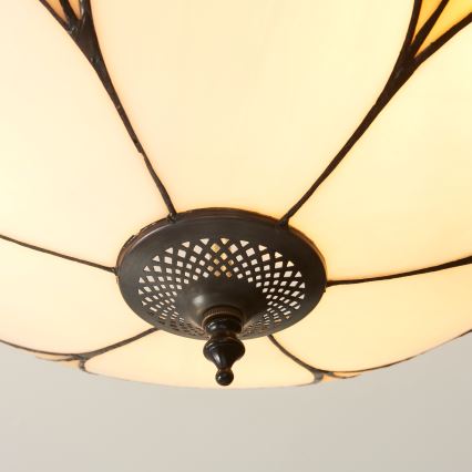 Endon 111907 - Nadgradni luster Tiffany INGRAM 3xE27/10W/230V, promjer 45 cm