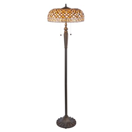 Endon 111921 - Podna svjetiljka Tiffany MILLE FEUX 2xE27/10W/230V, promjer 45 cm
