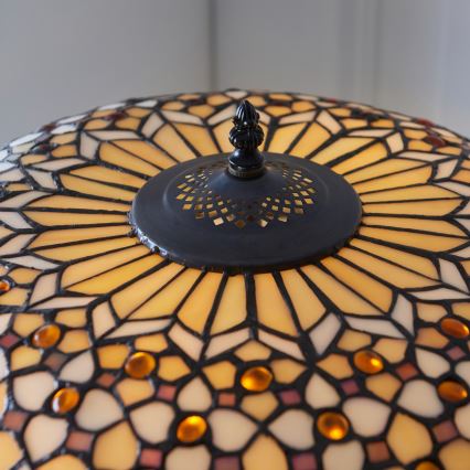 Endon 111921 - Podna svjetiljka Tiffany MILLE FEUX 2xE27/10W/230V, promjer 45 cm