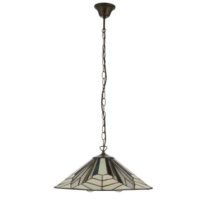 Endon 111922 - Luster na lancu Tiffany ASTORIA 3xE27/10W/230V Ø 48 cm