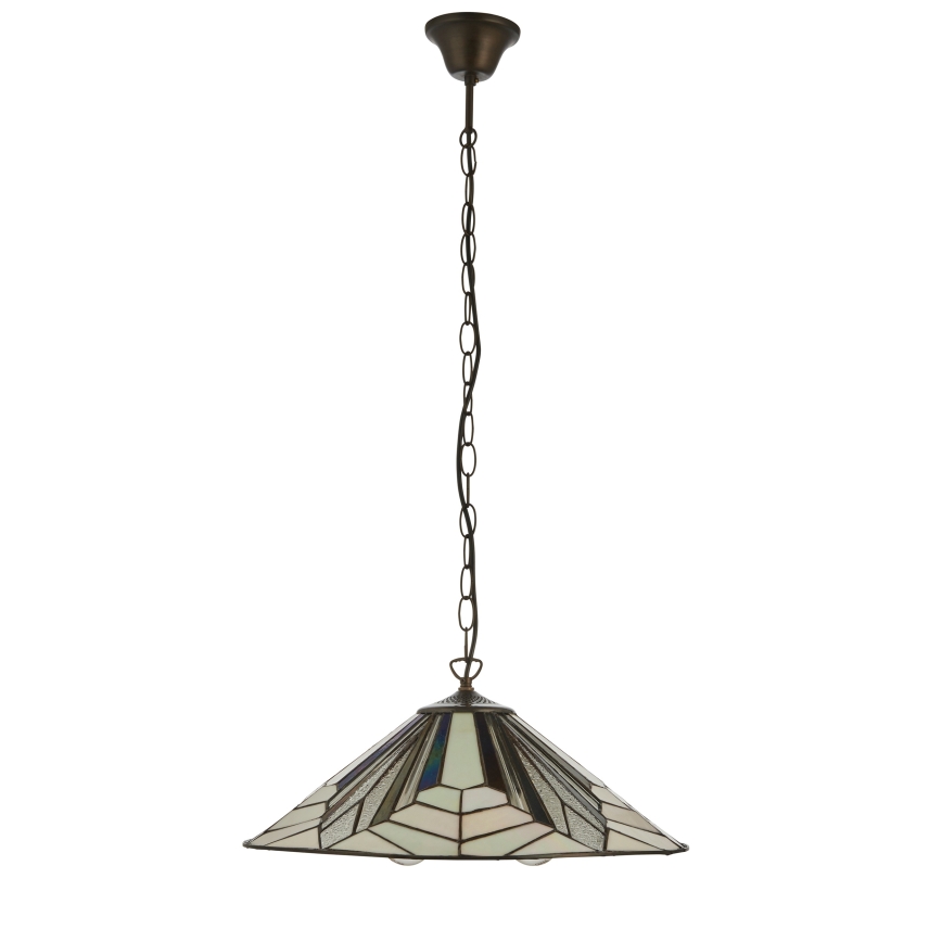 Endon 111922 - Luster na lancu Tiffany ASTORIA 3xE27/10W/230V Ø 48 cm