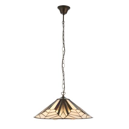 Endon 111922 - Luster na lancu Tiffany ASTORIA 3xE27/10W/230V Ø 48 cm