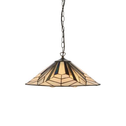 Endon 111922 - Luster na lancu Tiffany ASTORIA 3xE27/10W/230V Ø 48 cm