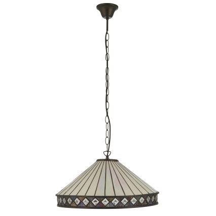 Endon 111961 - Luster na lancu Tiffany FARGO 3xE27/10W/230V Ø 50 cm