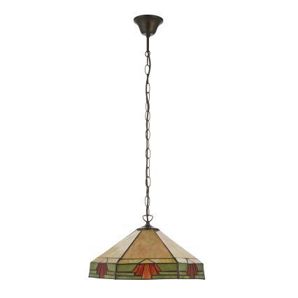 Endon 111989 - Luster na lancu Tiffany NEVADA 3xE27/10W/230V Ø 40 cm