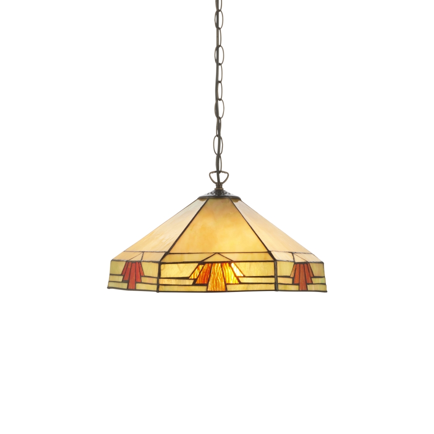 Endon 111989 - Luster na lancu Tiffany NEVADA 3xE27/10W/230V Ø 40 cm