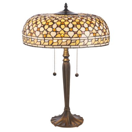 Endon 112178 - Stolna lampa Tiffany MILLE FEUX 2xE14/40W/230V Ø 45 cm