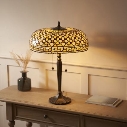 Endon 112178 - Stolna lampa Tiffany MILLE FEUX 2xE14/40W/230V Ø 45 cm