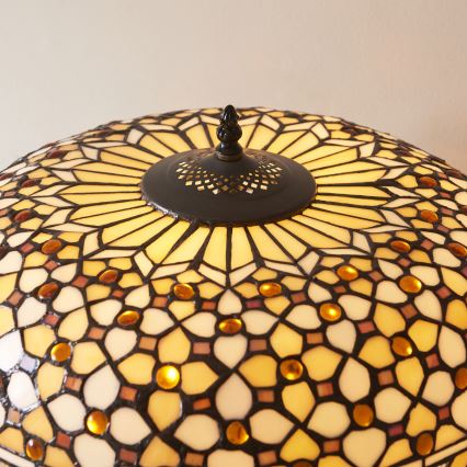 Endon 112178 - Stolna lampa Tiffany MILLE FEUX 2xE14/40W/230V Ø 45 cm