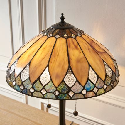 Endon 112183 - Stolna lampa Tiffany BROOKLYN 2xE14/10W/230V pr. 40 cm