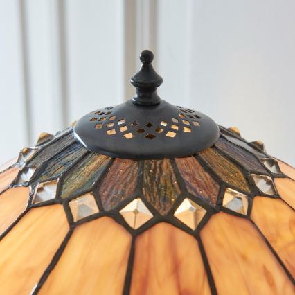 Endon 112183 - Stolna lampa Tiffany BROOKLYN 2xE14/10W/230V pr. 40 cm