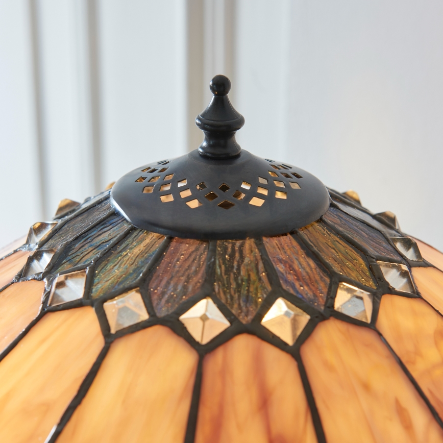 Endon 112183 - Stolna lampa Tiffany BROOKLYN 2xE14/10W/230V pr. 40 cm