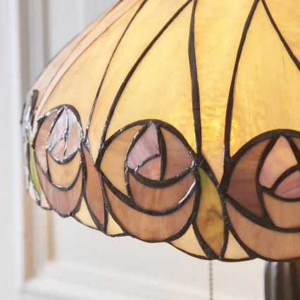 Endon 112184 - Stolna lampa Tiffany HUTCHINSON 2xE27/10W/230V Ø 40 cm