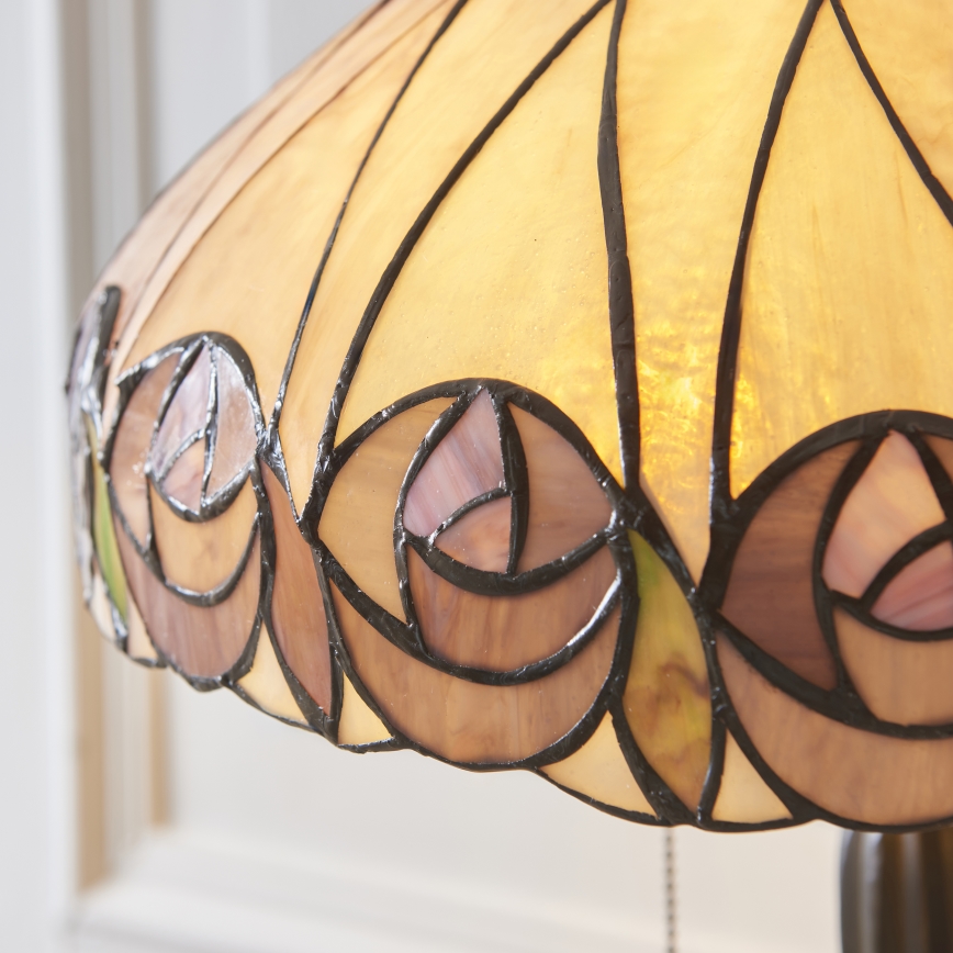Endon 112184 - Stolna lampa Tiffany HUTCHINSON 2xE27/10W/230V Ø 40 cm