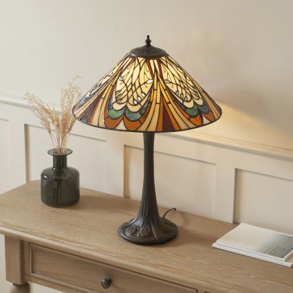 Endon 112185 - Stolna svjetiljka Tiffany HECTOR 1xE27/10W/230V, promjer 40 cm