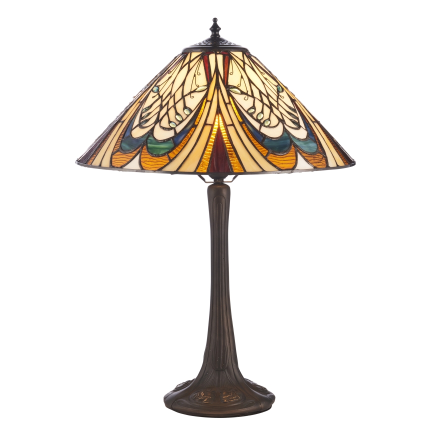 Endon 112185 - Stolna svjetiljka Tiffany HECTOR 1xE27/10W/230V, promjer 40 cm