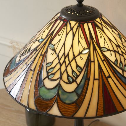 Endon 112185 - Stolna svjetiljka Tiffany HECTOR 1xE27/10W/230V, promjer 40 cm