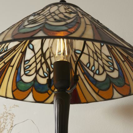 Endon 112185 - Stolna svjetiljka Tiffany HECTOR 1xE27/10W/230V, promjer 40 cm