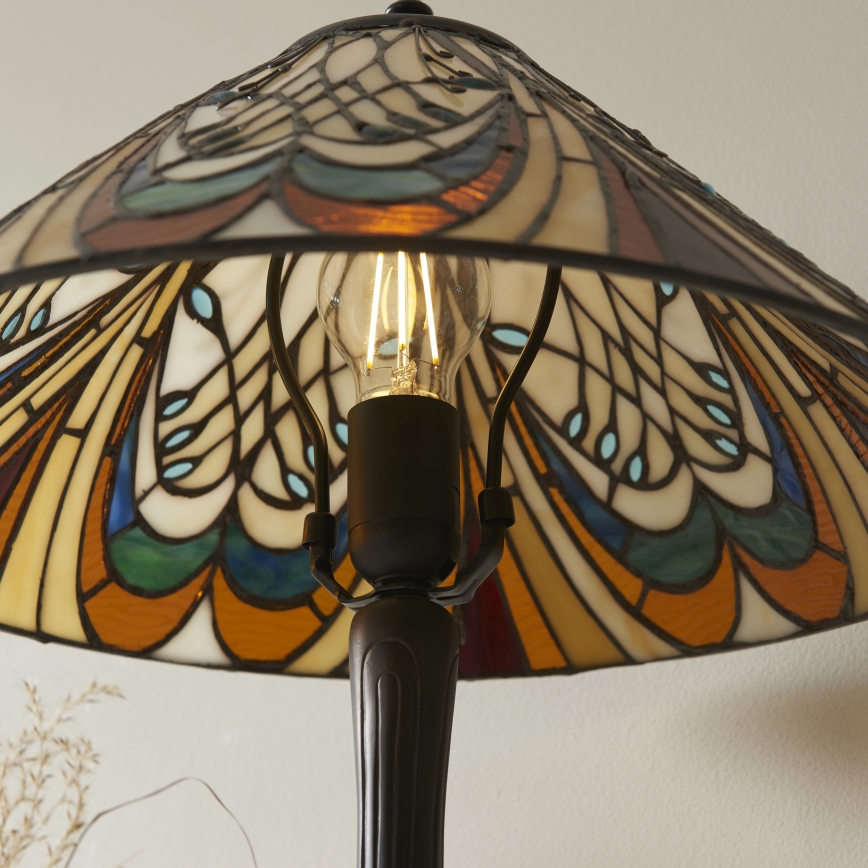 Endon 112185 - Stolna svjetiljka Tiffany HECTOR 1xE27/10W/230V, promjer 40 cm