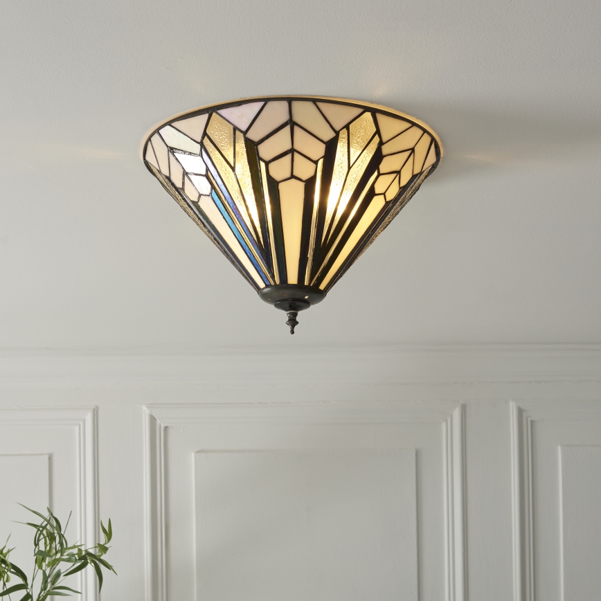 Endon 112191 - Stropna svjetiljka Tiffany ASTORIA 2xE27/60W/230V promjer 40 cm