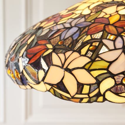 Endon 112193 - Luster na lancu Tiffany SULLIVAN 3xE27/60W/230V Ø 57 cm