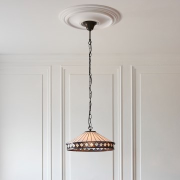 Endon 112196 - Luster na lancu Tiffany FARGO 1xE27/60W/230V Ø 41,5 cm