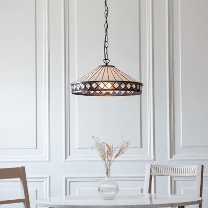 Endon 112196 - Luster na lancu Tiffany FARGO 1xE27/60W/230V Ø 41,5 cm