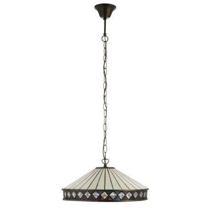 Endon 112196 - Luster na lancu Tiffany FARGO 1xE27/60W/230V Ø 41,5 cm