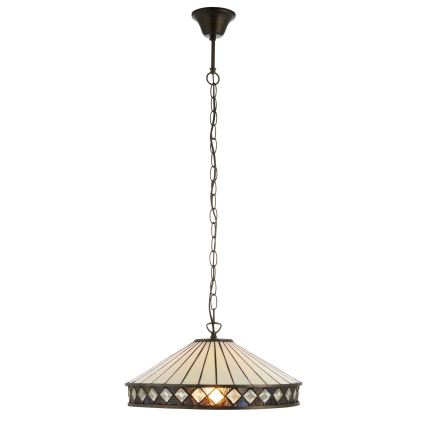Endon 112196 - Luster na lancu Tiffany FARGO 1xE27/60W/230V Ø 41,5 cm