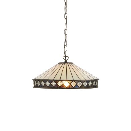 Endon 112196 - Luster na lancu Tiffany FARGO 1xE27/60W/230V Ø 41,5 cm
